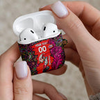 Personalized Sydney Sixers Cricket AirPods Case Hippie Psychedelic Pattern Vibrant Mandala Art Style