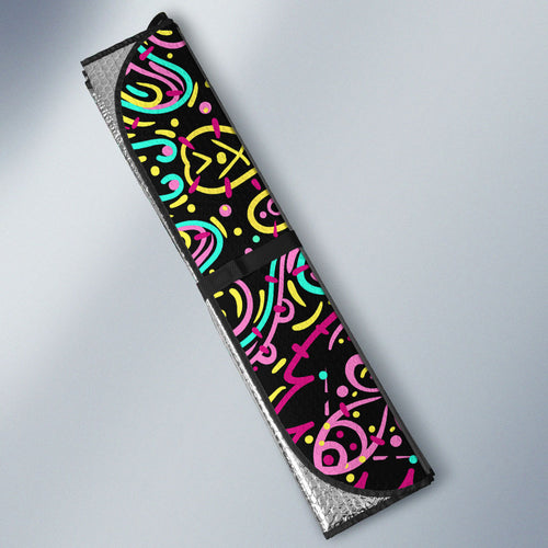 Personalized Sydney Sixers Cricket Auto Sun Shade Hippie Psychedelic Pattern Vibrant Mandala Art Style