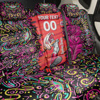 Personalized Sydney Sixers Cricket Back Car Seat Cover Hippie Psychedelic Pattern Vibrant Mandala Art Style