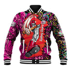 Personalized Sydney Sixers Cricket Baseball Jacket Hippie Psychedelic Pattern Vibrant Mandala Art Style
