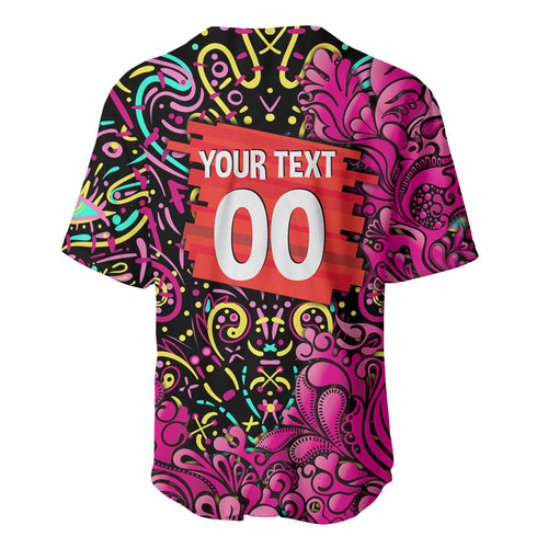 Personalized Sydney Sixers Cricket Baseball Jersey Hippie Psychedelic Pattern Vibrant Mandala Art Style