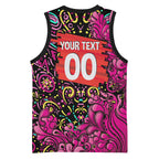 Personalized Sydney Sixers Cricket Basketball Jersey Hippie Psychedelic Pattern Vibrant Mandala Art Style