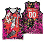 Personalized Sydney Sixers Cricket Basketball Jersey Hippie Psychedelic Pattern Vibrant Mandala Art Style