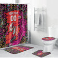 Personalized Sydney Sixers Cricket Bathroom Set Hippie Psychedelic Pattern Vibrant Mandala Art Style