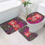 Personalized Sydney Sixers Cricket Bathroom Set Hippie Psychedelic Pattern Vibrant Mandala Art Style