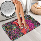Personalized Sydney Sixers Cricket Bathroom Set Hippie Psychedelic Pattern Vibrant Mandala Art Style