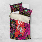 Personalized Sydney Sixers Cricket Bedding Set Hippie Psychedelic Pattern Vibrant Mandala Art Style