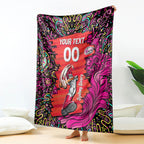Personalized Sydney Sixers Cricket Blanket Hippie Psychedelic Pattern Vibrant Mandala Art Style