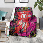 Personalized Sydney Sixers Cricket Blanket Hippie Psychedelic Pattern Vibrant Mandala Art Style