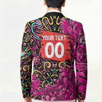Personalized Sydney Sixers Cricket Blazer Hippie Psychedelic Pattern Vibrant Mandala Art Style