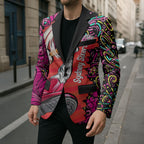Personalized Sydney Sixers Cricket Blazer Hippie Psychedelic Pattern Vibrant Mandala Art Style