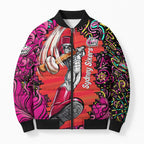 Personalized Sydney Sixers Cricket Bomber Puffer Jacket Hippie Psychedelic Pattern Vibrant Mandala Art Style