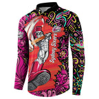 Personalized Sydney Sixers Cricket Button Sweatshirt Hippie Psychedelic Pattern Vibrant Mandala Art Style