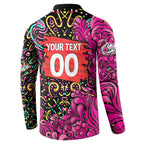 Personalized Sydney Sixers Cricket Button Sweatshirt Hippie Psychedelic Pattern Vibrant Mandala Art Style