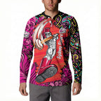 Personalized Sydney Sixers Cricket Button Sweatshirt Hippie Psychedelic Pattern Vibrant Mandala Art Style