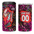 Personalized Sydney Sixers Cricket 4 in 1 Can Cooler Tumbler Hippie Psychedelic Pattern Vibrant Mandala Art Style
