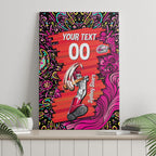 Personalized Sydney Sixers Cricket Canvas Wall Art Hippie Psychedelic Pattern Vibrant Mandala Art Style
