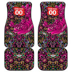 Personalized Sydney Sixers Cricket Car Mats Hippie Psychedelic Pattern Vibrant Mandala Art Style