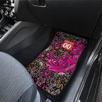 Personalized Sydney Sixers Cricket Car Mats Hippie Psychedelic Pattern Vibrant Mandala Art Style