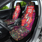Personalized Sydney Sixers Cricket Car Seat Cover Hippie Psychedelic Pattern Vibrant Mandala Art Style