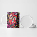 Personalized Sydney Sixers Cricket Ceramic Mug Hippie Psychedelic Pattern Vibrant Mandala Art Style