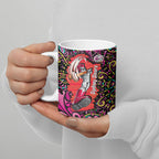 Personalized Sydney Sixers Cricket Ceramic Mug Hippie Psychedelic Pattern Vibrant Mandala Art Style