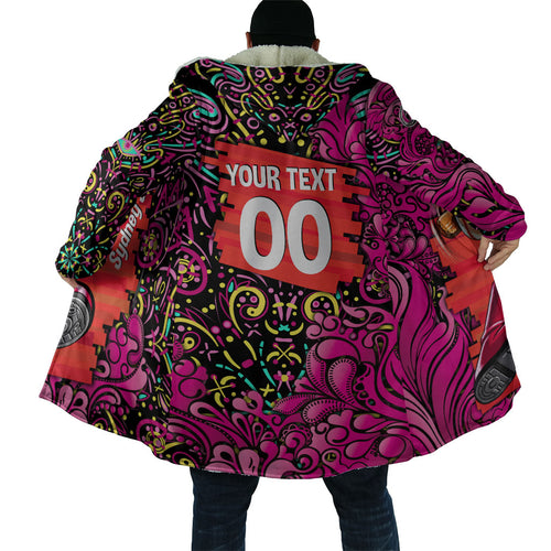Personalized Sydney Sixers Cricket Cloak Hippie Psychedelic Pattern Vibrant Mandala Art Style