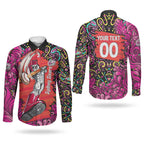Personalized Sydney Sixers Cricket Couples Matching Summer Maxi Dress and Long Sleeve Button Shirt Hippie Psychedelic Pattern Vibrant Mandala Art Style