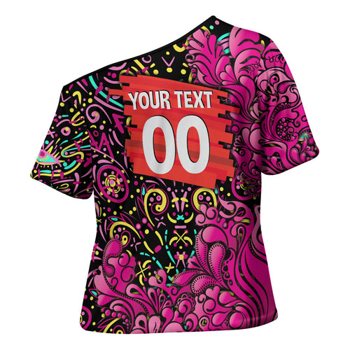 Personalized Sydney Sixers Cricket Cross Shoulder Shirt Hippie Psychedelic Pattern Vibrant Mandala Art Style