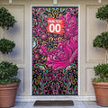 Personalized Sydney Sixers Cricket Door Cover Hippie Psychedelic Pattern Vibrant Mandala Art Style