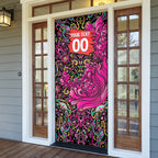 Personalized Sydney Sixers Cricket Door Cover Hippie Psychedelic Pattern Vibrant Mandala Art Style
