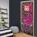 Personalized Sydney Sixers Cricket Door Cover Hippie Psychedelic Pattern Vibrant Mandala Art Style