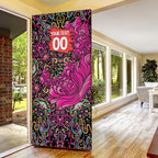 Personalized Sydney Sixers Cricket Door Cover Hippie Psychedelic Pattern Vibrant Mandala Art Style