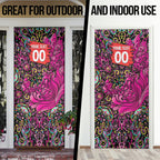 Personalized Sydney Sixers Cricket Door Cover Hippie Psychedelic Pattern Vibrant Mandala Art Style