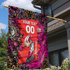 Personalized Sydney Sixers Cricket Garden Flag Hippie Psychedelic Pattern Vibrant Mandala Art Style