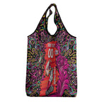 Personalized Sydney Sixers Cricket Grocery Bag Hippie Psychedelic Pattern Vibrant Mandala Art Style