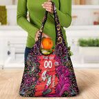 Personalized Sydney Sixers Cricket Grocery Bag Hippie Psychedelic Pattern Vibrant Mandala Art Style