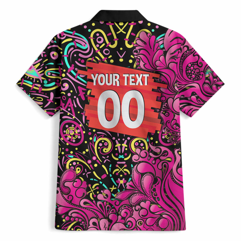 Personalized Sydney Sixers Cricket Hawaiian Shirt Hippie Psychedelic Pattern Vibrant Mandala Art Style