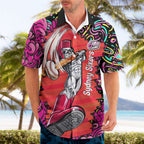 Personalized Sydney Sixers Cricket Hawaiian Shirt Hippie Psychedelic Pattern Vibrant Mandala Art Style