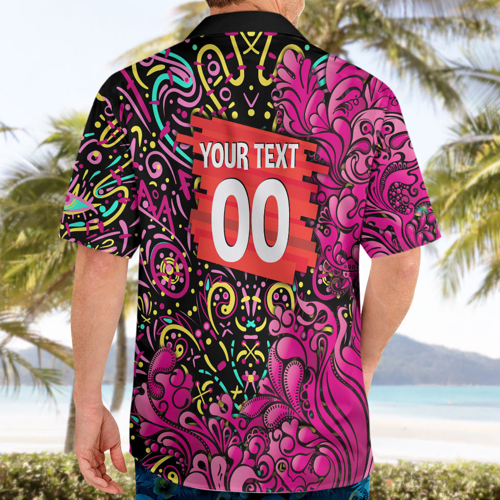 Personalized Sydney Sixers Cricket Hawaiian Shirt Hippie Psychedelic Pattern Vibrant Mandala Art Style