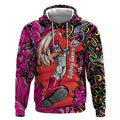 Personalized Sydney Sixers Cricket Hoodie Hippie Psychedelic Pattern Vibrant Mandala Art Style