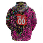 Personalized Sydney Sixers Cricket Hoodie Hippie Psychedelic Pattern Vibrant Mandala Art Style