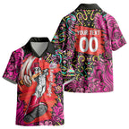 Personalized Sydney Sixers Cricket Kid Hawaiian Shirt Hippie Psychedelic Pattern Vibrant Mandala Art Style