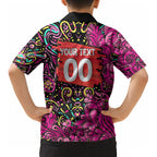Personalized Sydney Sixers Cricket Kid Hawaiian Shirt Hippie Psychedelic Pattern Vibrant Mandala Art Style