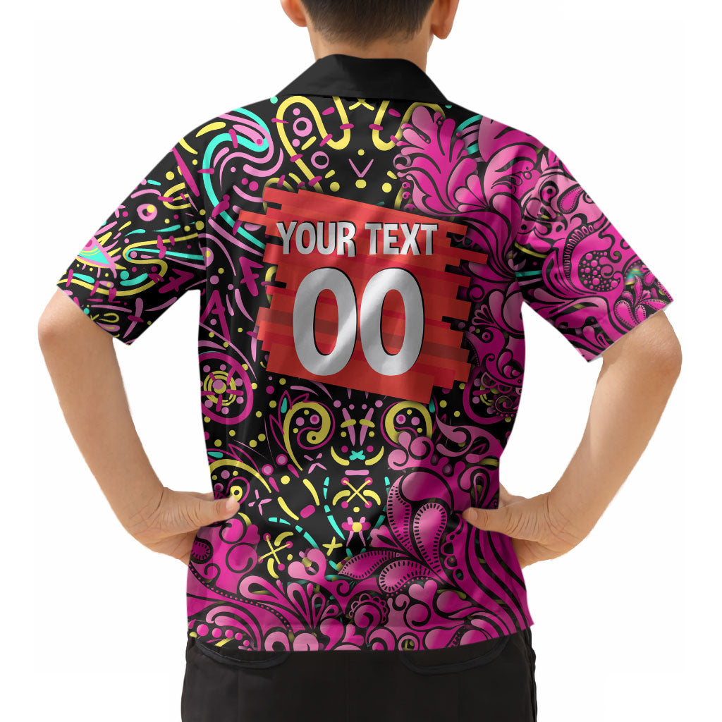 Personalized Sydney Sixers Cricket Kid Hawaiian Shirt Hippie Psychedelic Pattern Vibrant Mandala Art Style