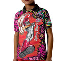 Personalized Sydney Sixers Cricket Kid Polo Shirt Hippie Psychedelic Pattern Vibrant Mandala Art Style