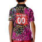 Personalized Sydney Sixers Cricket Kid Polo Shirt Hippie Psychedelic Pattern Vibrant Mandala Art Style