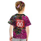 Personalized Sydney Sixers Cricket Kid T Shirt Hippie Psychedelic Pattern Vibrant Mandala Art Style