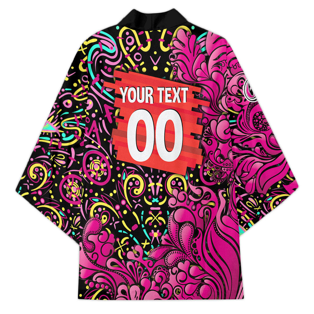 Personalized Sydney Sixers Cricket Kimono Hippie Psychedelic Pattern Vibrant Mandala Art Style