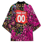 Personalized Sydney Sixers Cricket Kimono Hippie Psychedelic Pattern Vibrant Mandala Art Style
